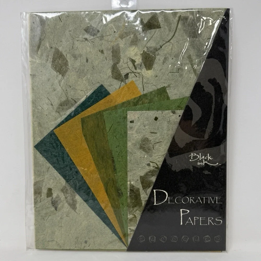 Black Ink Decorative Paper Pack - Forest Greens IN-9914 - (5) 8x10